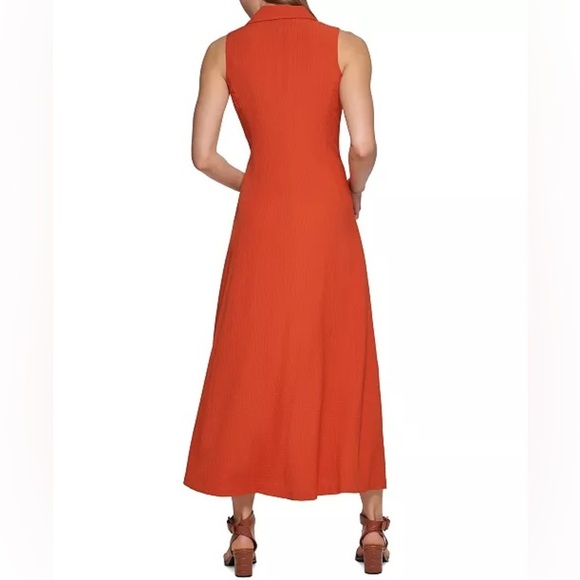 NWT Calvin Klein Textured Drawstring-Waist Dress - Picture 3 of 10